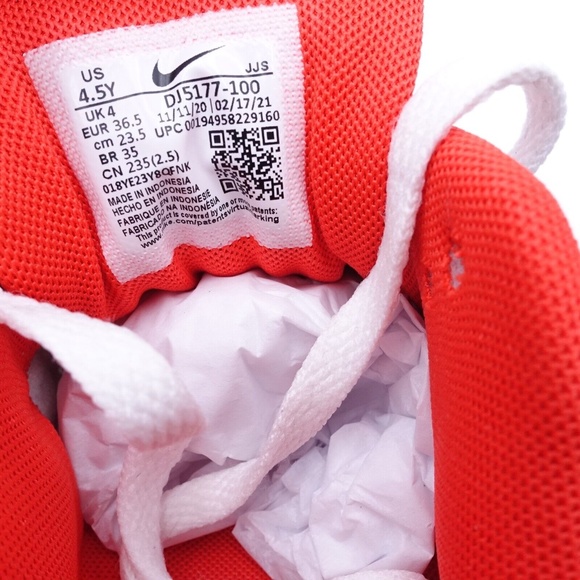 NEW Nike Air Max 90 Sneakers DJ5177-100 White/Chile Red - Picture 6 of 9